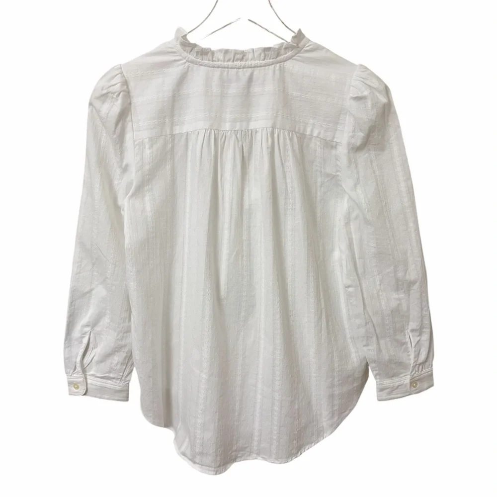 LOFT striped ruffle